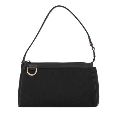 GG Abbey Pochette, &pound;250, Handbags, Black, Canvas, Front view